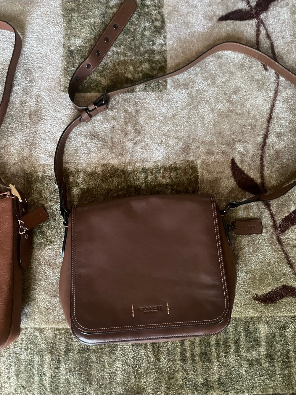 Coach Brown Leather Messenger Crossbody Bag